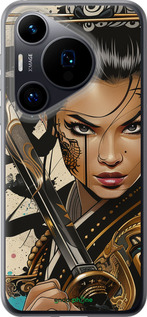 Силиконовый чехол Воительница ветров для Huawei Pura 70 - 6077u-3703 изображение 