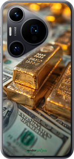 Силиконовый чехол Слитки и доллары для Huawei Pura 70 - 6105u-3703 изображение 