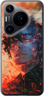 Силиконовый чехол Лицо в пламени для Huawei Pura 70 - 6127u-3703 изображение 