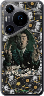 Силиконовый чехол Волк с валл стрит для Huawei Pura 70 - 6287u-3703 изображение 