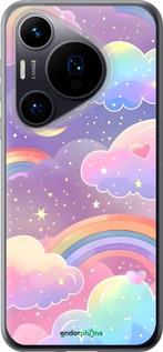 Силиконовый чехол Облака и радуга для Huawei Pura 70 - 6312u-3703 изображение 