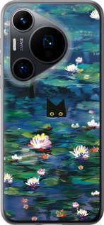 Силіконовий чехол Чохол із зображенням водяних лілій Моне та кішок для Huawei Pura 70 - 6399u-3703 изображение 