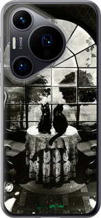 Силиконовый чехол Череп и коты для Huawei Pura 70 - 6432u-3703 изображение 