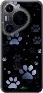 Силиконовый чехол С синими отпечатками лап для Huawei Pura 70 - 6441u-3703 изображение 