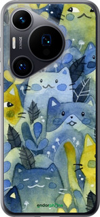 Силиконовый чехол С изображением кошачьего леса для Huawei Pura 70 - 6447u-3703 изображение 