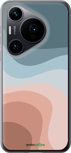 Силиконовый чехол С синими и розовыми волнами в стиле ретро для Huawei Pura 70 - 6532u-3703 изображение 