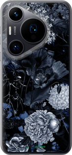 Силіконовий чехол Анотація квітковий малюнок в синіх тонах. для Huawei Pura 70 - 6539u-3703 изображение 
