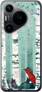 Силиконовый чехол Лис в зелёном лесу для Huawei Pura 70 - 6547u-3703 изображение 