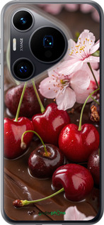 Силіконовий чохол 'Вишня у шоколаді' для Huawei Pura 70 зображення 1