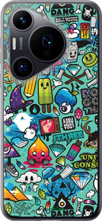 Силиконовый чехол Стикер бомбинг 1 для Huawei Pura 70 - 693u-3703 изображение 