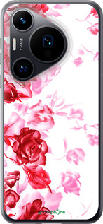 Силиконовый чехол Нарисованные розы для Huawei Pura 70 - 724u-3703 изображение 