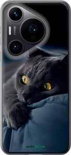 Силіконовий чохол 'Димчастий кіт' для Huawei Pura 70 зображення 2