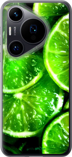 Силиконовый чехол Зелёные дольки лимона для Huawei Pura 70 - 852u-3703 изображение 