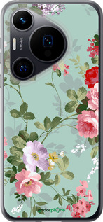 Силиконовый чехол Цветочные обои 2 для Huawei Pura 70 - 862u-3703 изображение 