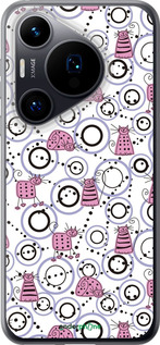 Силиконовый чехол Смешные коты для Huawei Pura 70 - 907u-3703 изображение 