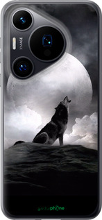 Силиконовый чехол Воющий волк для Huawei Pura 70 - 934u-3703 изображение 
