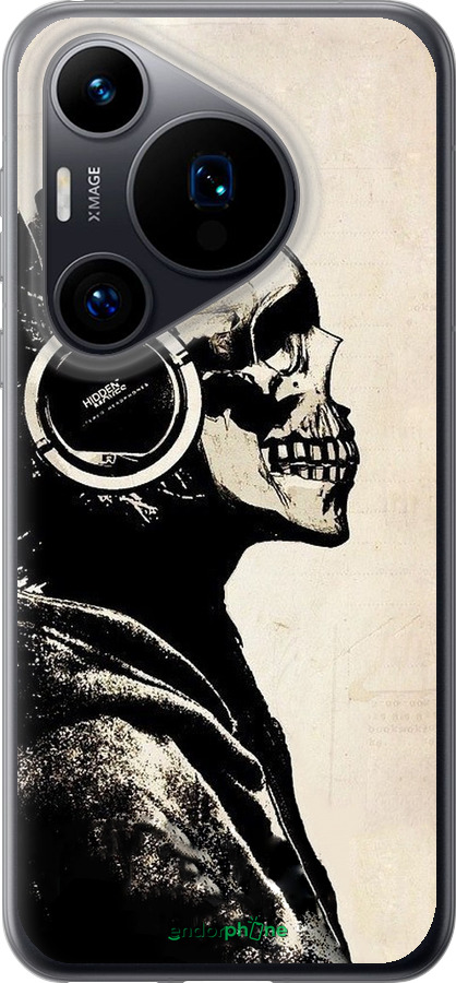 Силиконовый чехол Скелет-меломан v2 для Huawei Pura 70 - 1200u-3703 изображение 