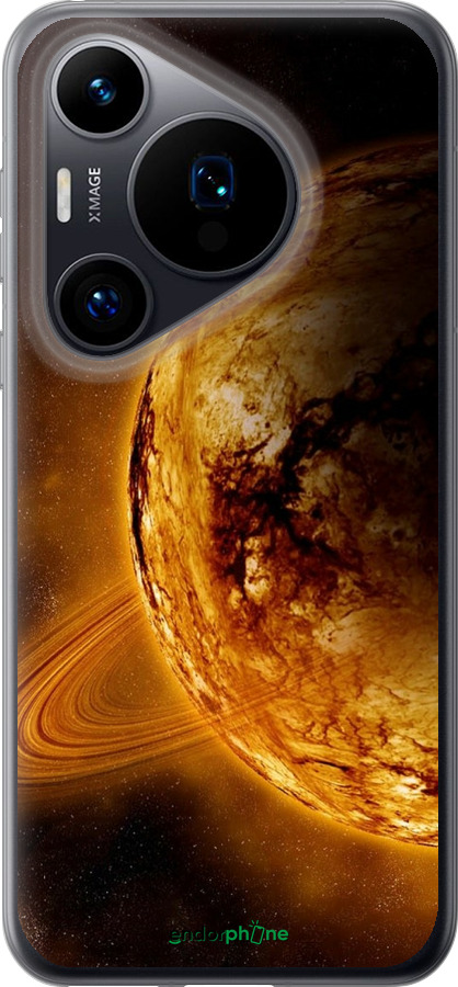 Силиконовый чехол Жёлтый Сатурн для Huawei Pura 70 - 170u-3703 изображение 