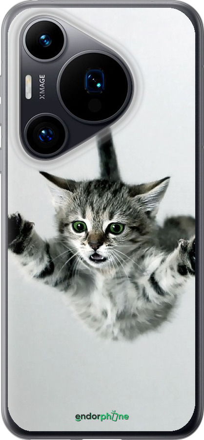 Силиконовый чехол Летящий котёнок для Huawei Pura 70 - 2322u-3703 изображение 
