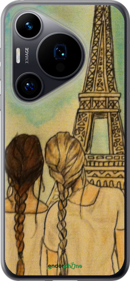 Силиконовый чехол Девушки в Париже для Huawei Pura 70 - 3980u-3703 изображение 