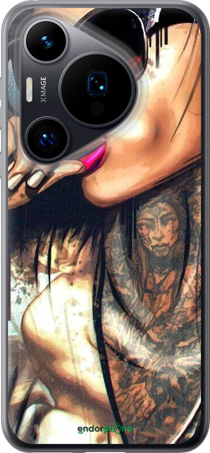 Силиконовый чехол Девушка в тату для Huawei Pura 70 - 4001u-3703 изображение 