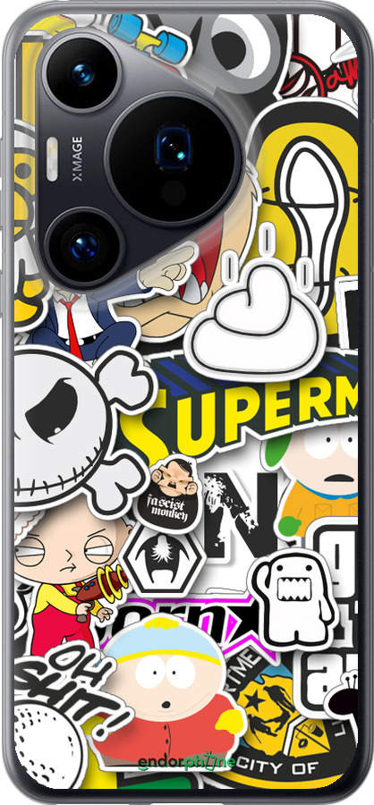 Силиконовый чехол Popular logos для Huawei Pura 70 - 4023u-3703 изображение 