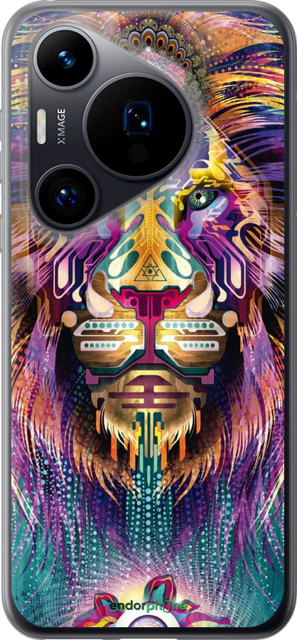 Силиконовый чехол Люминесцентный лев для Huawei Pura 70 - 4037u-3703 изображение 