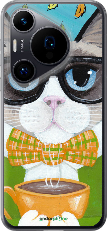 Силиконовый чехол Cat&Coffee для Huawei Pura 70 - 4053u-3703 изображение 