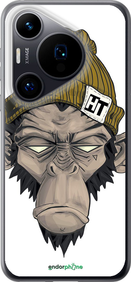 Силиконовый чехол Обезьяна в шапке для Huawei Pura 70 - 4183u-3703 изображение 