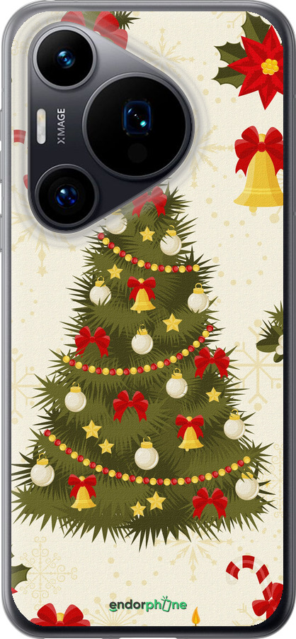 Силиконовый чехол Новогодняя елка для Huawei Pura 70 - 4198u-3703 изображение 