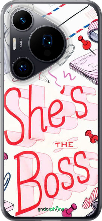 Силиконовый чехол she's the  boss для Huawei Pura 70 - 4254u-3703 изображение 