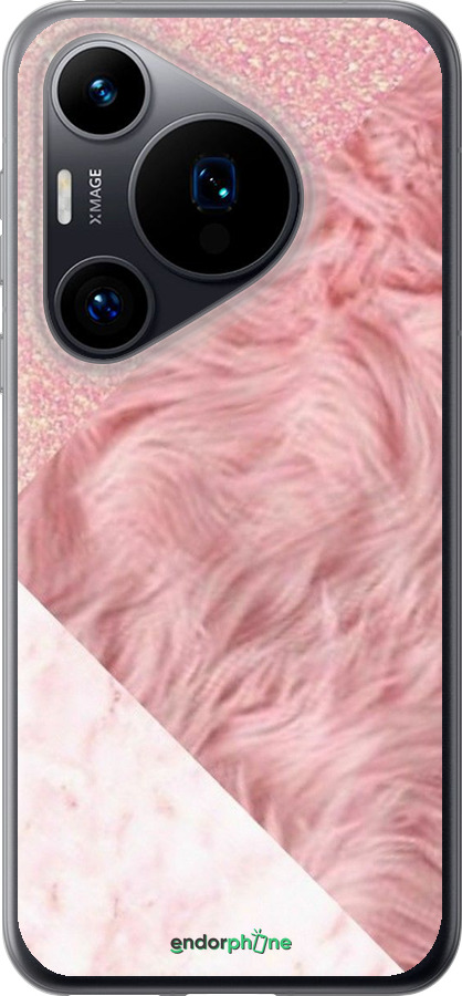 Силиконовый чехол Розовые текстуры для Huawei Pura 70 - 4343u-3703 изображение 