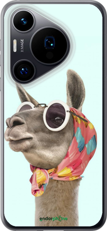 Силиконовый чехол Модная лама для Huawei Pura 70 - 4479u-3703 изображение 
