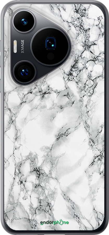 Силиконовый чехол Мрамор белый для Huawei Pura 70 - 4480u-3703 изображение 
