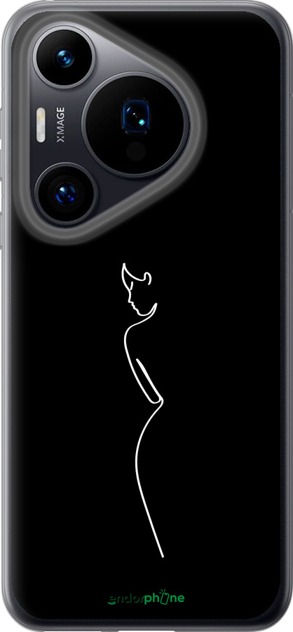 Силиконовый чехол Силуэт1 для Huawei Pura 70 - 4590u-3703 изображение 