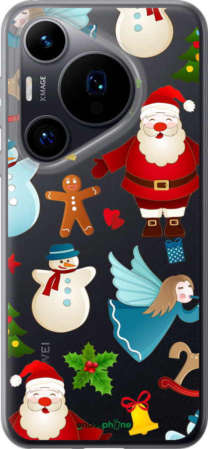 Силиконовый чехол Новогодний 1 для Huawei Pura 70 - 4614u-3703 изображение 