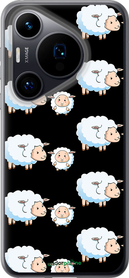 Силиконовый чехол Овечки1 для Huawei Pura 70 - 4637u-3703 изображение 