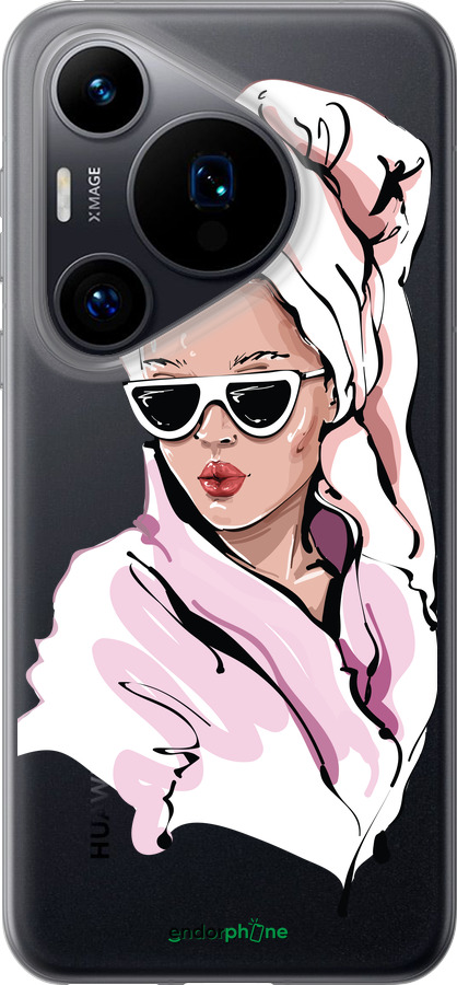 Силиконовый чехол Девушка в очках 2 для Huawei Pura 70 - 4714u-3703 изображение 