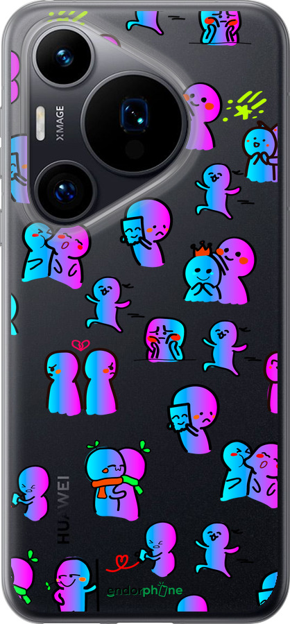 Силиконовый чехол Эмоции для Huawei Pura 70 - 4736u-3703 изображение 