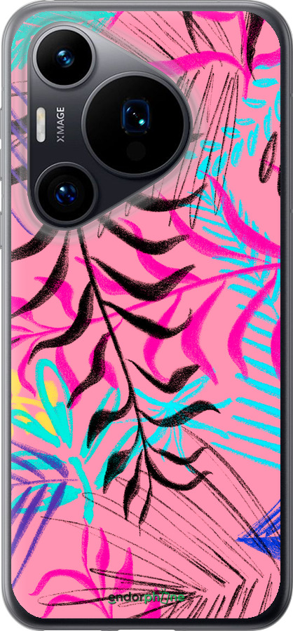 Силиконовый чехол Растительный узор 2 для Huawei Pura 70 - 4740u-3703 изображение 