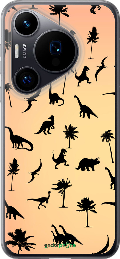 Силиконовый чехол Динозаврики 1 для Huawei Pura 70 - 4772u-3703 изображение 