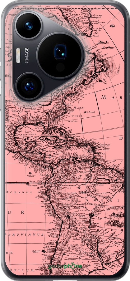 Силиконовый чехол Карта для Huawei Pura 70 - 4794u-3703 изображение 