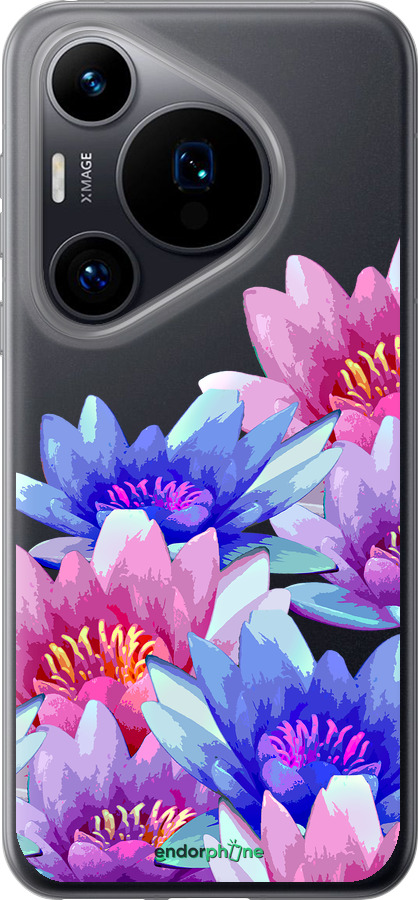 Силиконовый чехол Лотос для Huawei Pura 70 - 4862u-3703 изображение 