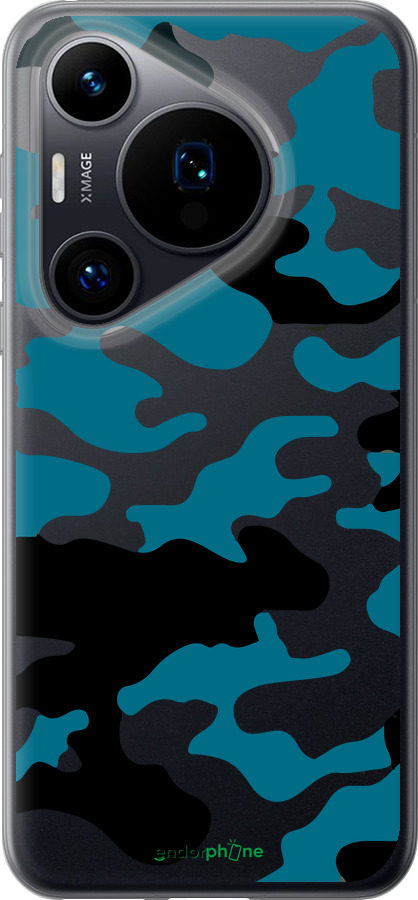 Силиконовый чехол Камуфляж прозрачный фон для Huawei Pura 70 - 4877u-3703 изображение 