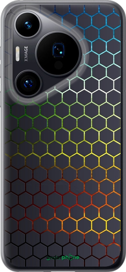 Силиконовый чехол Переливающиеся соты для Huawei Pura 70 - 498u-3703 изображение 