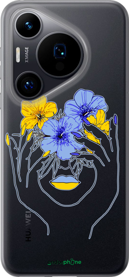 Силиконовый чехол Девушка v4 для Huawei Pura 70 - 5276u-3703 изображение 