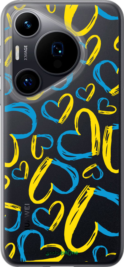 Силиконовый чехол Сердца UA для Huawei Pura 70 - 5292u-3703 изображение 