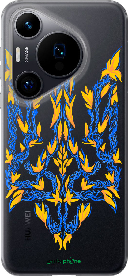 Силиконовый чехол Герб Украины v3 для Huawei Pura 70 - 5313u-3703 изображение 