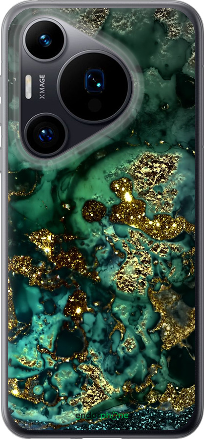 Силиконовый чехол Мрамор золото богатство для Huawei Pura 70 - 5419u-3703 изображение 