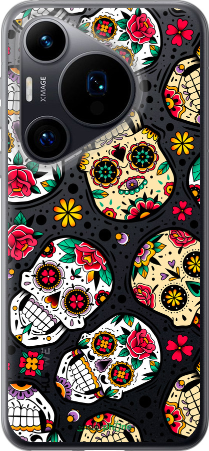 Силиконовый чехол Черепа для Huawei Pura 70 - 5471u-3703 изображение 